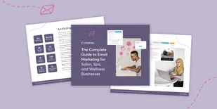 Preview of several pages of The Complete Guide to Email Marketing for Salon, Spa, and Wellness Businesses