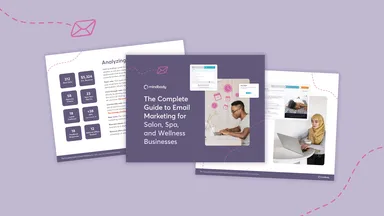 Preview of several pages of The Complete Guide to Email Marketing for Salon, Spa, and Wellness Businesses