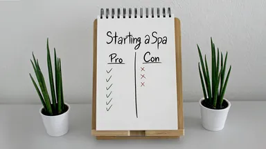Pros and cons list for starting a spa on a notebook