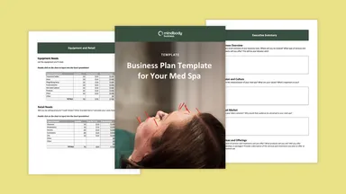 Preview images of the template cover and contents.