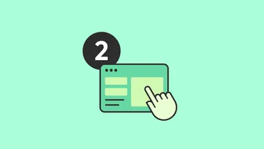 An icon representing a sign up screen