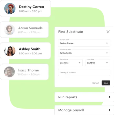 Staff substitutions