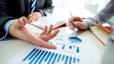 people analyzing data